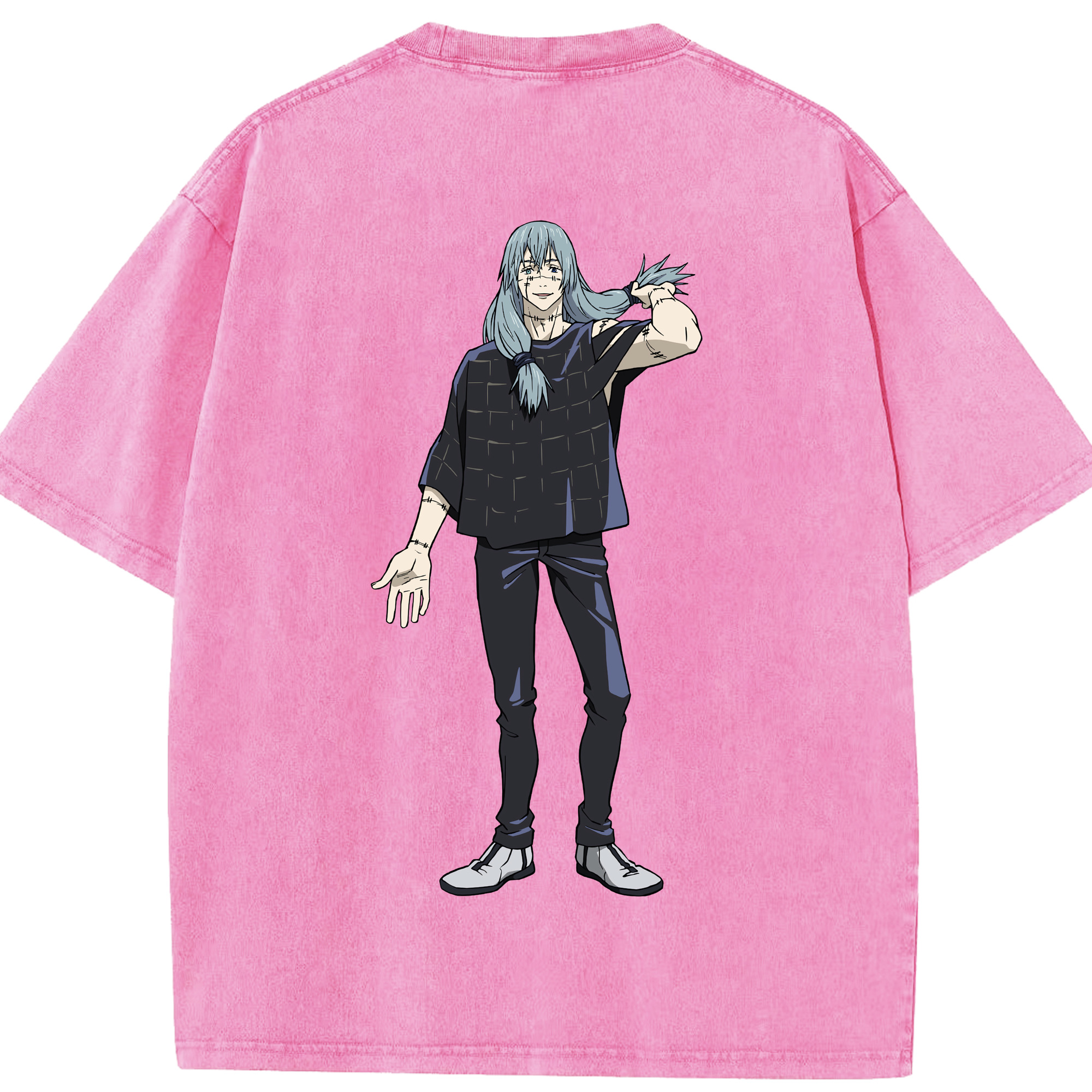 （画像用） 呪術廻戦 Jujutsu Kaisen 綿100% ヴィンテージ風 半袖Tシャツ（背面プリント）